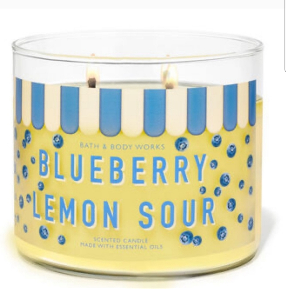 blueberry lemon sour bbw candle new in box unopened